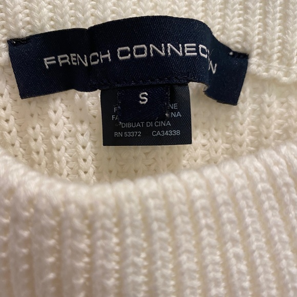French Connection Small White Knit Cutout Sweater - Picture 4 of 4